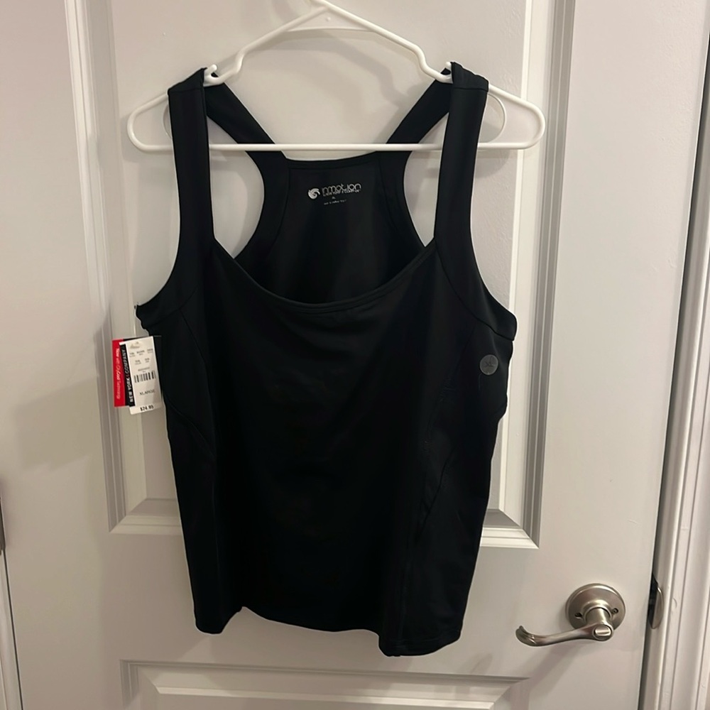 Inmotion In Motion Halter Tank Top Shirt black new Womens Size XL